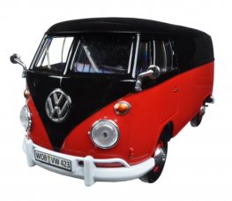 1:24 VW Type 2 (T1) - Delivery Van (Black/ Ruby Red) MM79342BR  1:24 VW Type 2 (T1) - Delivery Van (Black/ Ruby Red) MM79342BR