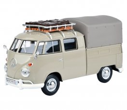 1:24 VW Type 2 (T1) - Pick-up with Roof Rack, Suit Case & Tarapauline Cover (Savannen Beige) MM79553SB  1:24 VW Type 2 (T1) - Pick-up with Roof Rack, Suit Case & Tarapauline Cover (Savannen Beige) MM79553SB