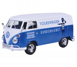 1:24 Volkswagen Type 2 (T1) - Delivery Van - Kundenienst (White with Blue) MM79573DK  1:24 Volkswagen Type 2 (T1) - Delivery Van - Kundenienst (White with Blue) MM79573DK