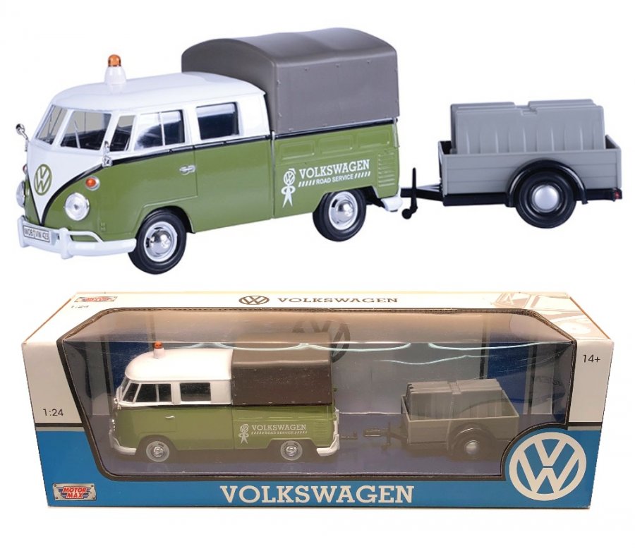 1:24 Volkswagen Type 2 (T1) - Road Maintenance Trailer (Green with White) MM79676MT