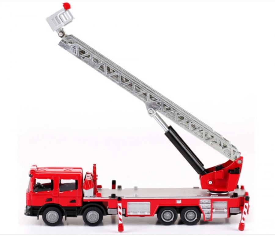 1:50 Ladder Fire Engine Truck Heavy Die cast Model KDW625012W - Click Image to Close