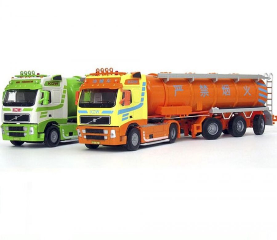 1:50 Oil Tank Truck (Orange) Heavy Diecast Model KDW625028W - Click Image to Close