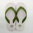 Rubber Strap Mens Double Pluggers Sandals - White/Amy Green