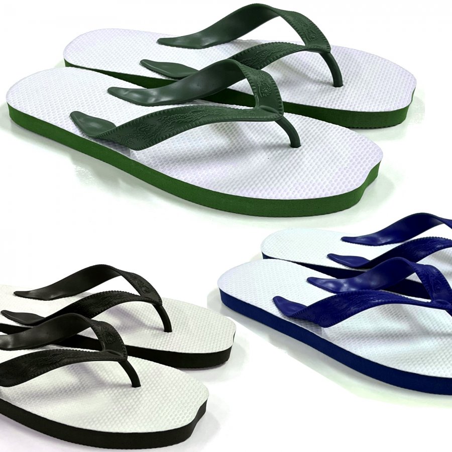 Mens Double Pluggers PVC Strap Thongs, 3 Colors Mixed SLP-MDM1