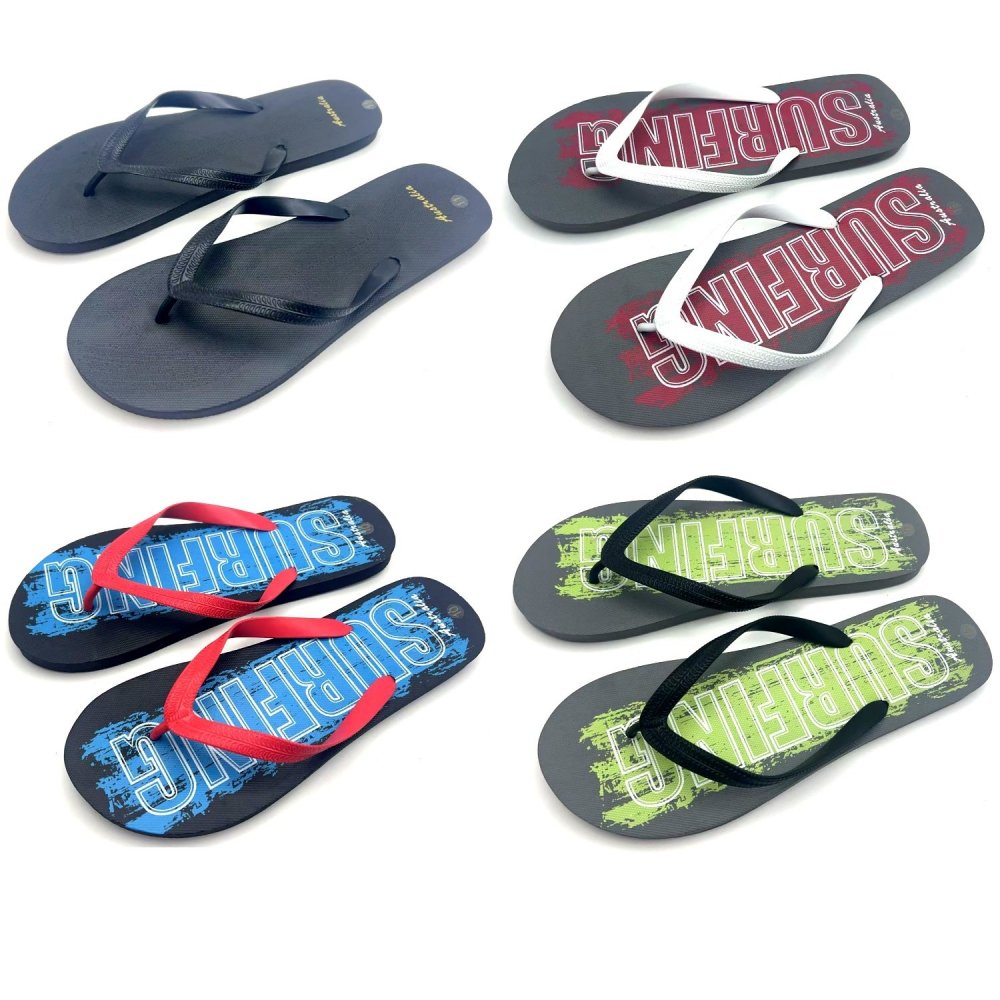 Mens Beach Thongs 4 Style Mixed (Size#11)