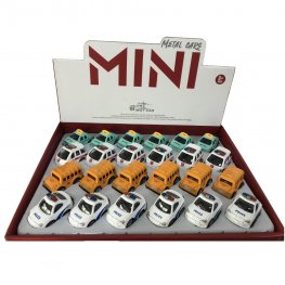 3" Diecast Mini City Vehicle 4 Style Mixed WGT2403-24  3" Diecast Mini City Vehicle 4 Style Mixed WGT2403-24