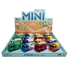3" Diecast Engineering Vehicle 8 Style Mixed WGT2409-16  3" Diecast Engineering Vehicle 8 Style Mixed WGT2409-16
