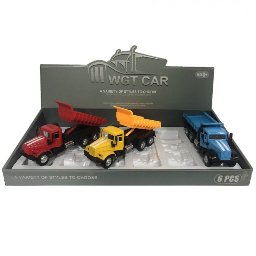 8\" Diecast Tipper Lorry Truck, 3 Colors Mixed WGT2421-6