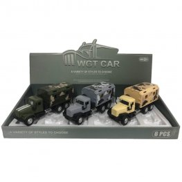 8" Diecast Military Transport Vehicle, 3 Colors Mixed WGT2422-6  8" Diecast Military Transport Vehicle, 3 Colors Mixed WGT2422-6