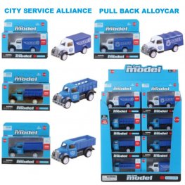 3.5" Diecast Police Truck in Hangsell Window Box, 6 Style Mixed in CDU WGT2447-24  3.5" Diecast Police Truck in Hangsell Window Box, 6 Style Mixed in CDU WGT2447-24