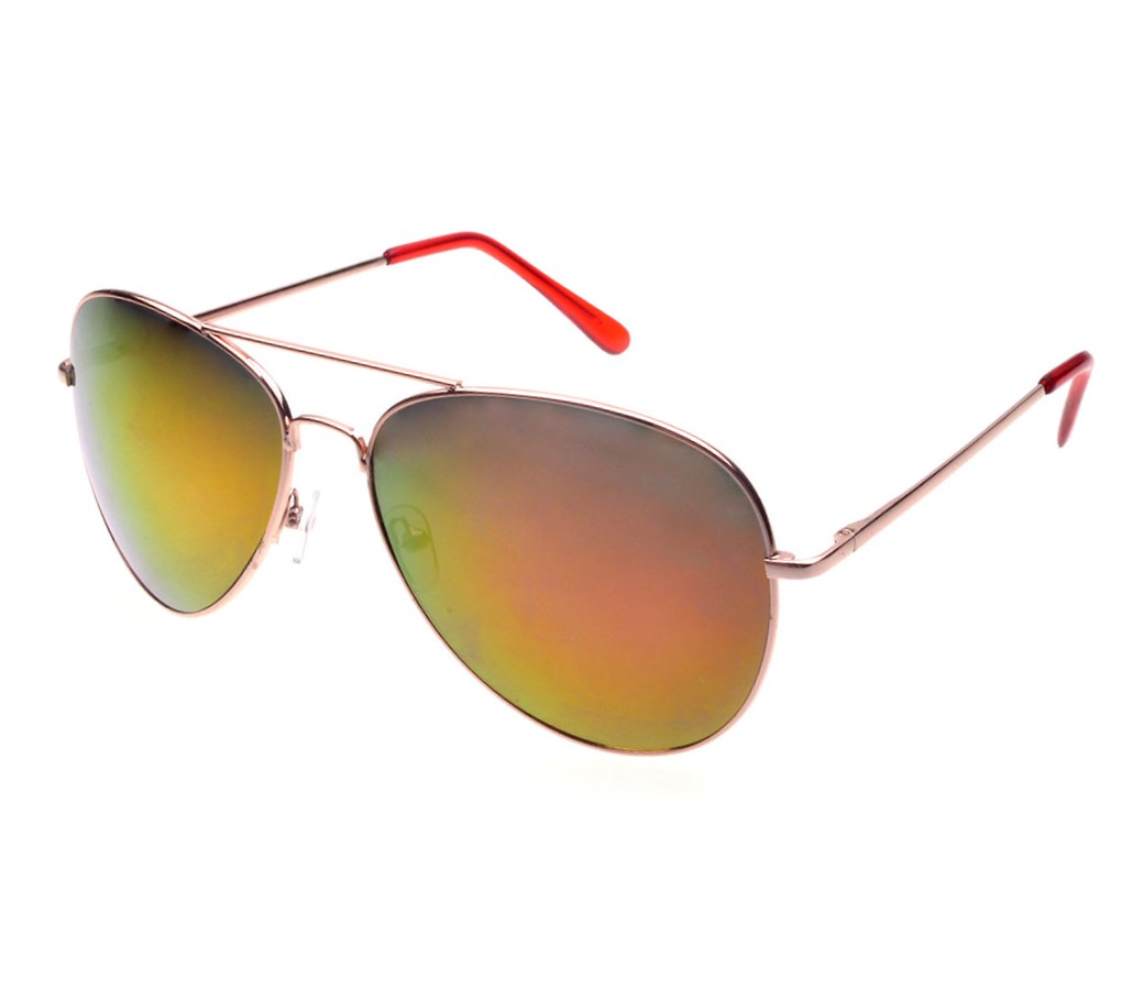 Aviator Metal Tinted Lens Sunglasses (Spring Tenple, Large Size) RB006-2 - Click Image to Close