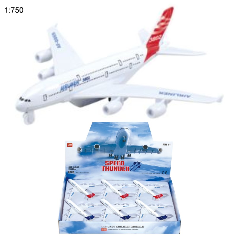 6" Diecast Models 1:750 Airline (2 Assot)