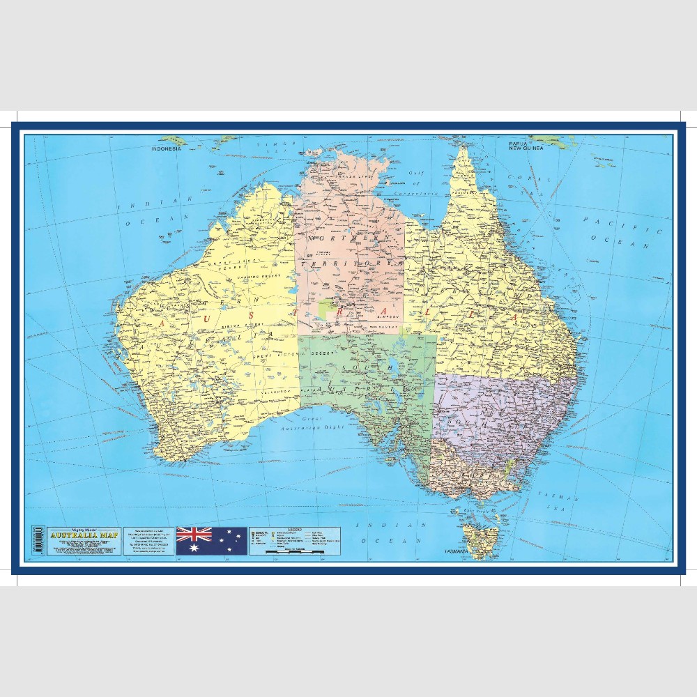 Australian Map - Educational Chart (MM01325) - Click Image to Close