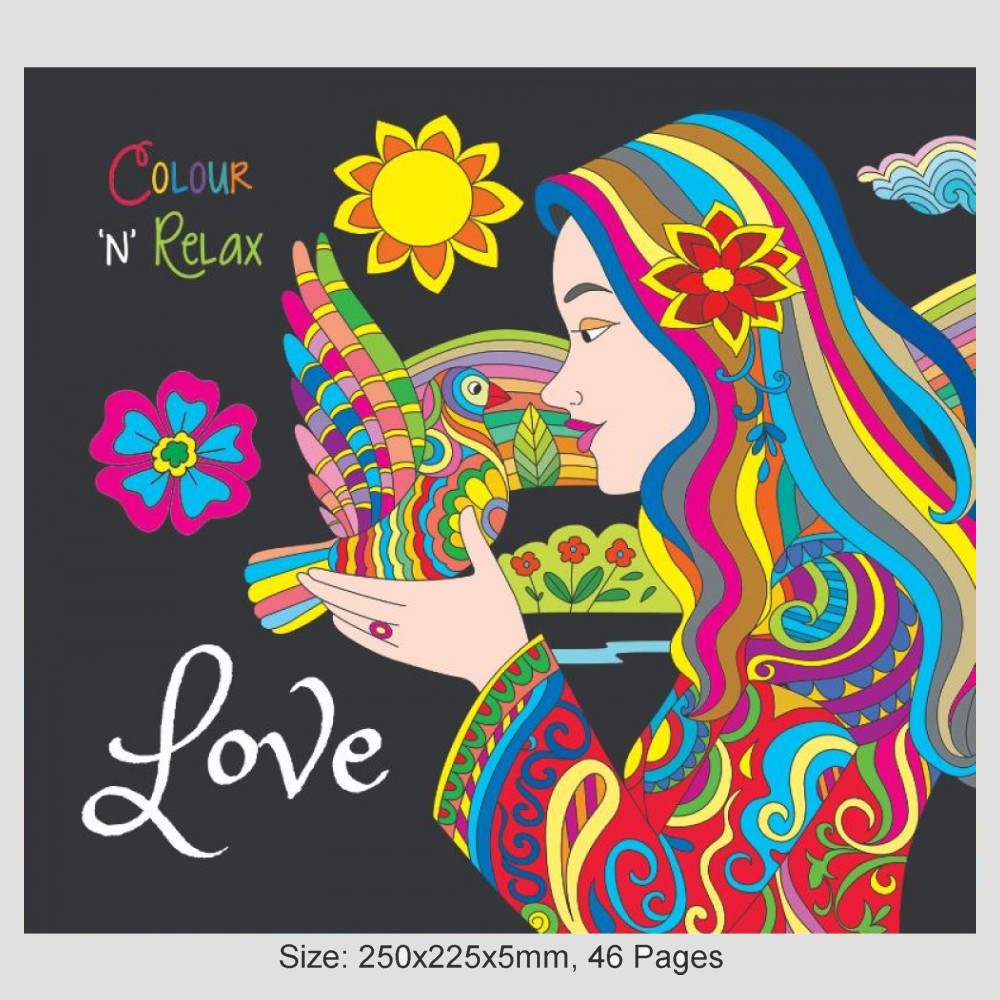 Colour \'N\' Relax Love (48 Pages Adult Colouring Book) MM42277