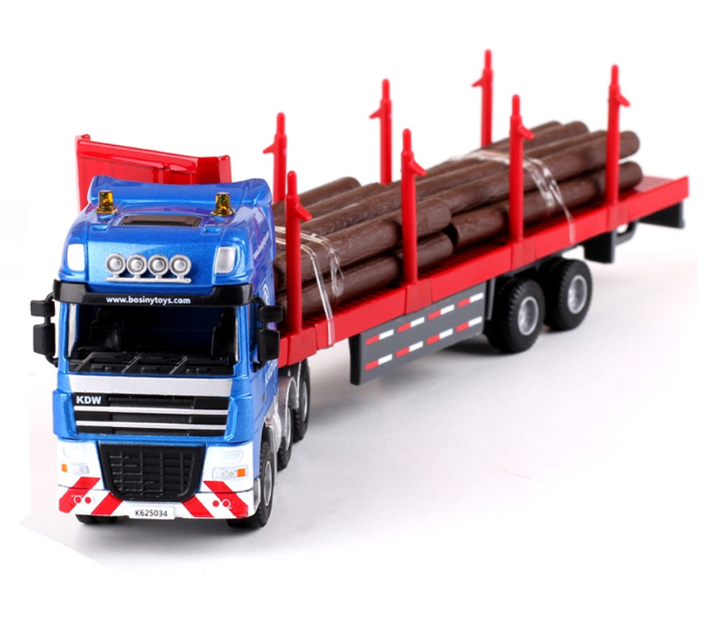 1:50 Log Transporter Truck (6 Pcs/ Box) Heavy Die cast Model DC-620034 - Click Image to Close